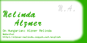 melinda alzner business card